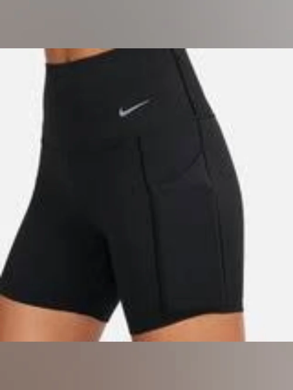 Nike Women's Black High-Waist Side-Pocket Bike Shorts Size XS